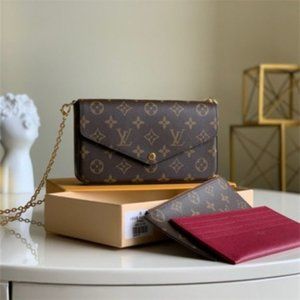 🧁🍰Louis Vuitton🍨🌸 NWT LV POCHETTE FÉLICIE Crossbody Bags